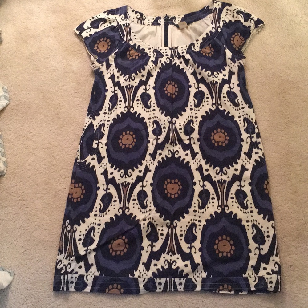 J CREW Ikat print summer dress with pockets Size 8